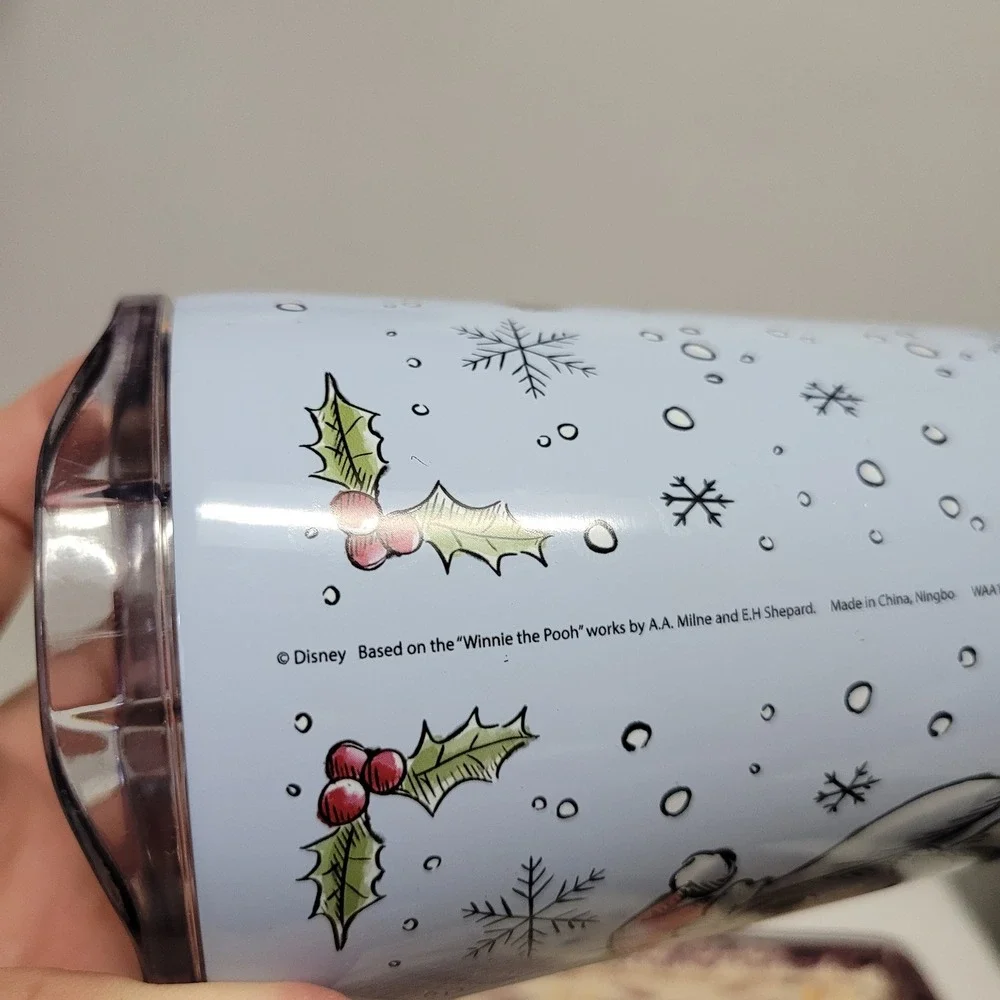 Disney Eeyore Christmas Over Yet Stainless Steel Tumbler Cup 20oz Holiday Lid